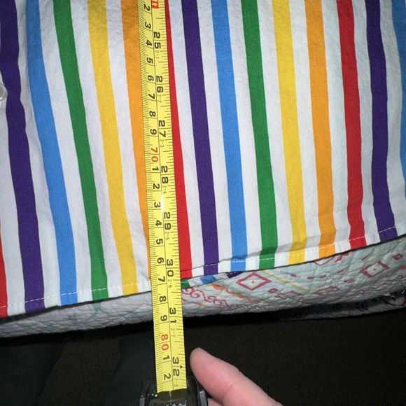 Trinity Collective Mens Multicolor Rainbow Button Down Shirt Stripes XXL Vintish - Picture 5 of 6